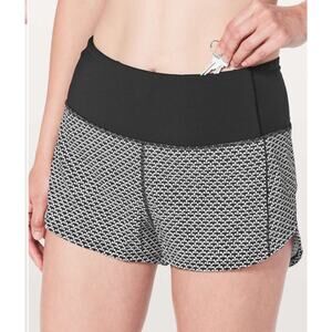 Lululemon Speed Up Short Hi-Rise *2.5" Monochromic Black / Black